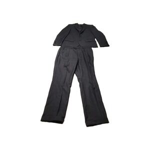 Ralph Lauren Suit Mens 38R Navy Windowpane Wool 2 Piece Jacket Pants Dillard's